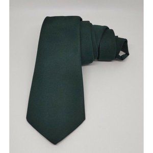 Vintage Sugra Embroidered Ireland Tie, Mens Thin Tie Dark Green Mens Neckware